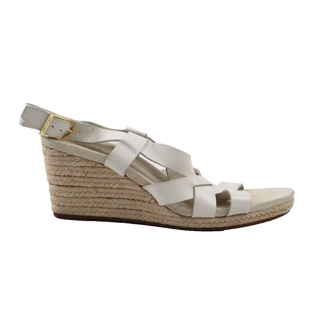 🔥Cole Haan Grand 360 Wedge Espadrille Sandals, White 8US/38.5EU SHIPS TODAY🔥